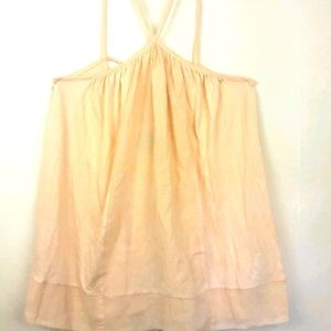 New Urban Outfitters Ivory Strappy Mix Media Top